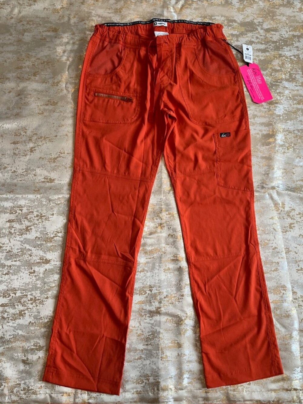 Koi Lite Peace Scrub Pants Terracotta Sz SMALL REGULAR SLIM FIT Stretch Pockets